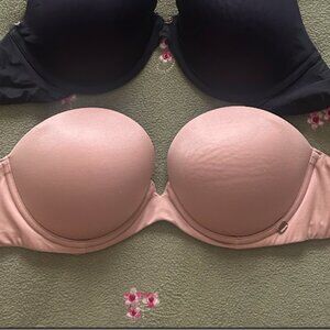 Victoria Secret 34D Strapless Bra | Nude
